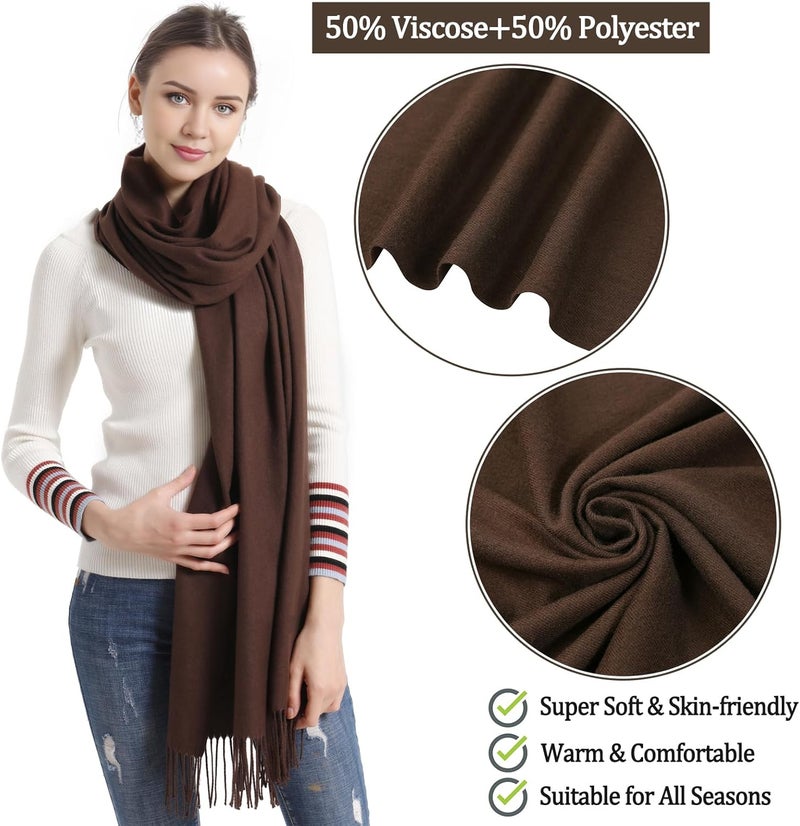 vimate Pashmina Scarf and Shawl - Soft Women Pashminas Wrap for Wedding Evening Party dresses - Image 2
